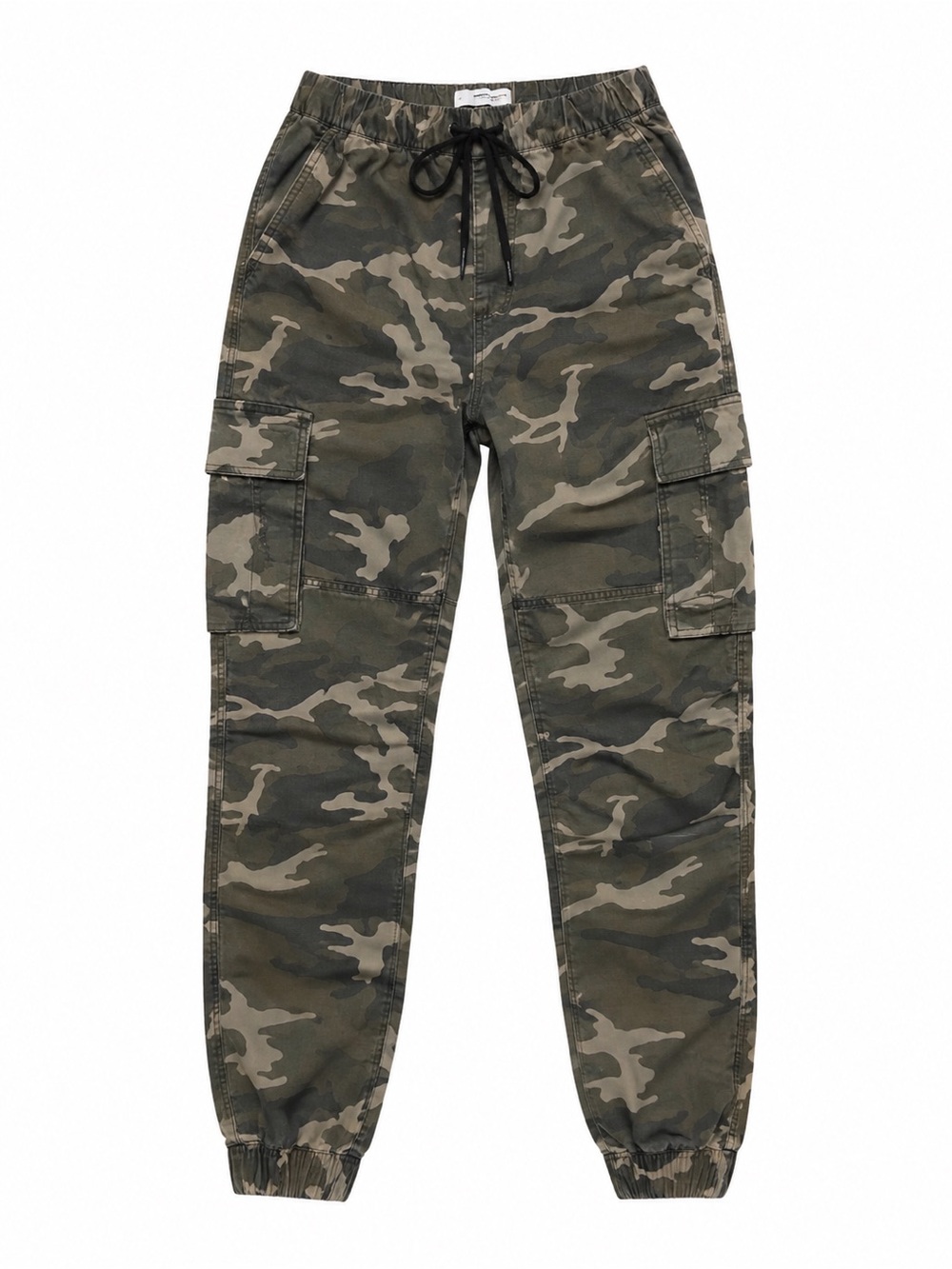 Camo Cargo Army Jogger Pants - Olive Green